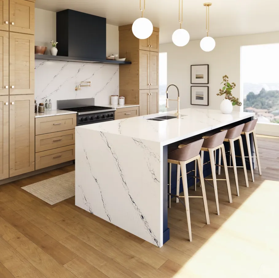 Granite and quartz countertop slab styles available from Piloni Home Design